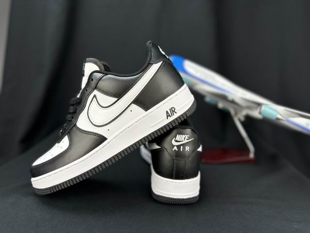 Cheap Nike Air Force 1 Panda White Black Shoes Men and Women-8